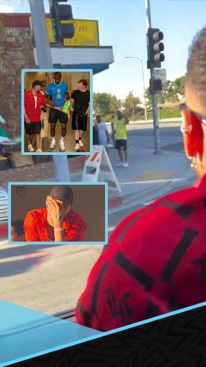 نيمار يفاجئ أحد الباعة المتجولين ويشتري قميص البرازيل